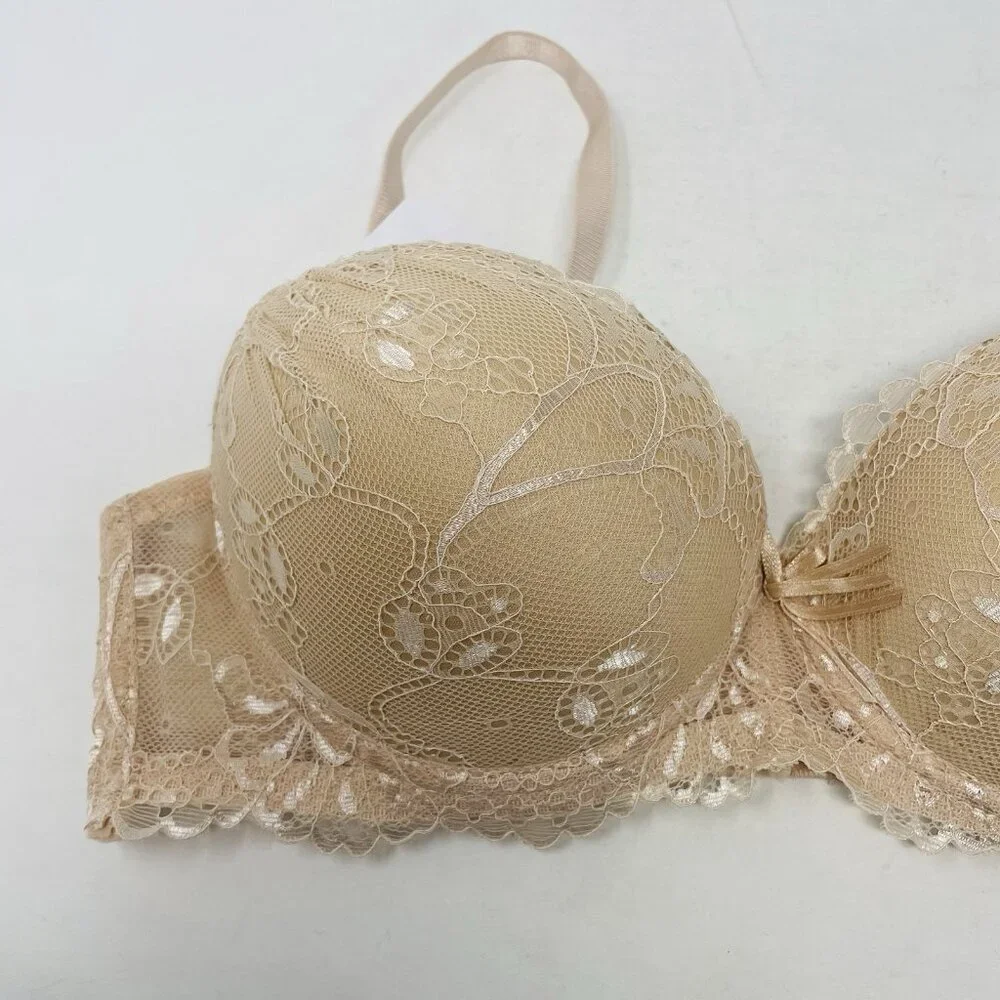 Rene Rofe Lingerie Womens Size 36C Floral Lace Double Extreme Push Up Bra 2719 - Picture 4 of 8